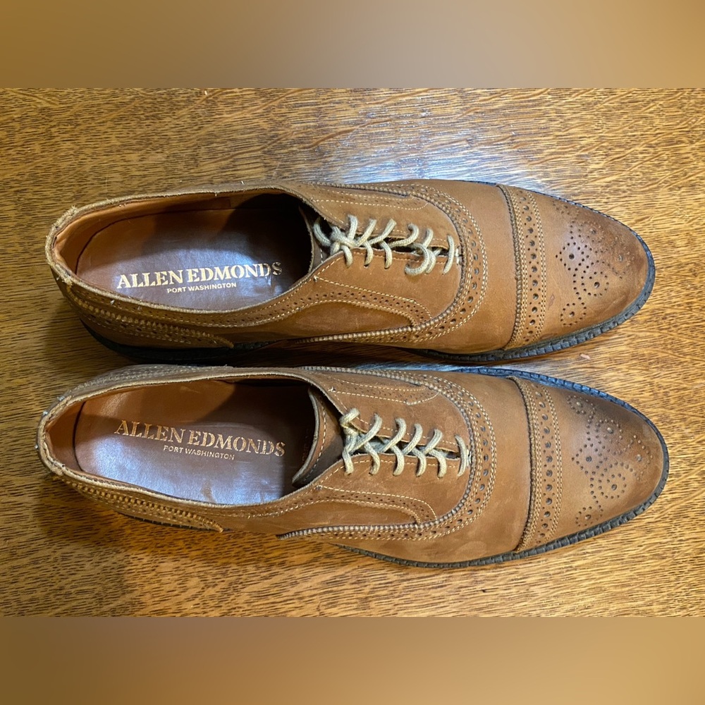 Allen Edmonds Strandmok Cap-toe Oxford with Dainite Rubber Sole | Size 12 D